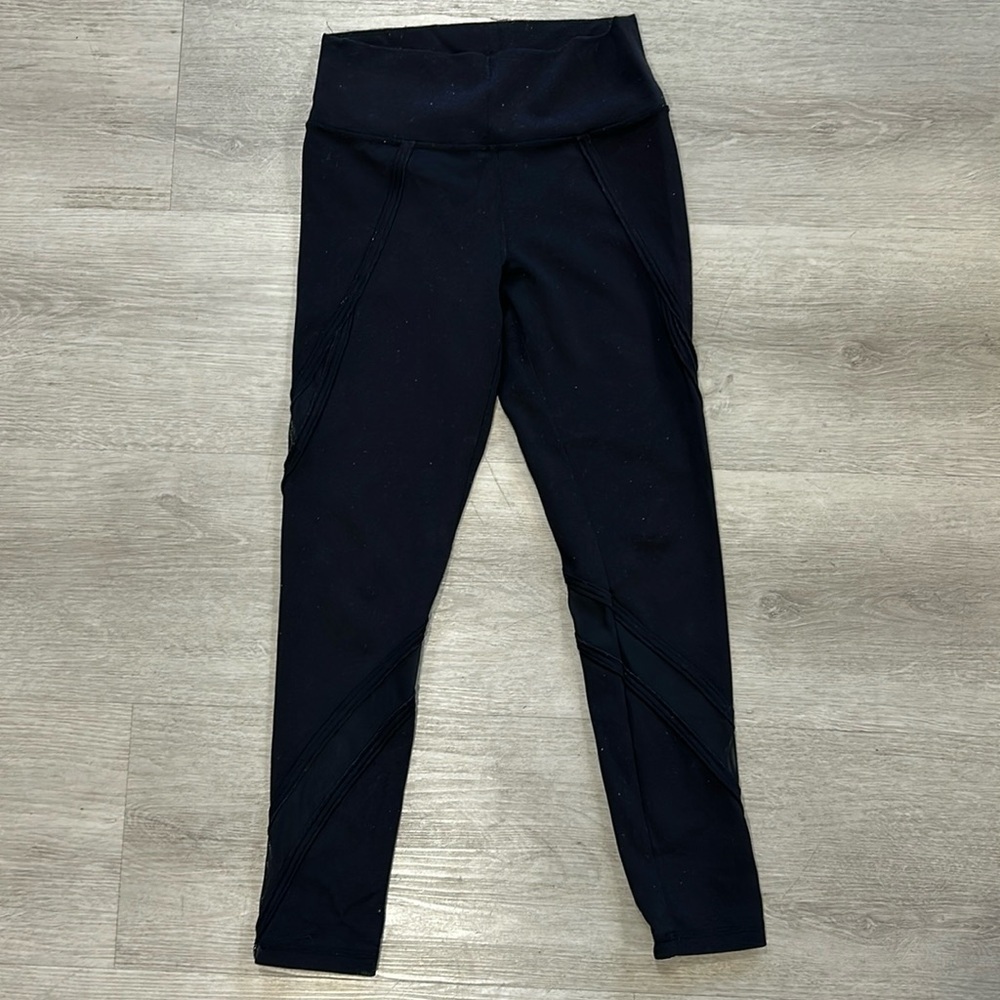 Free people movement leggings with mesh cutouts
